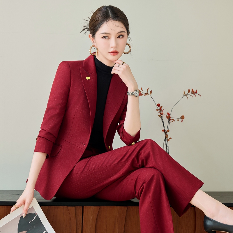 Women'S Red Formal Wear - Setelan Jas Merah untuk Wanita, Pakaian