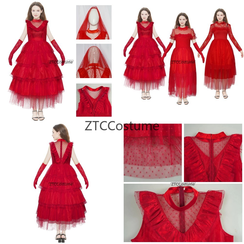 Evening Gown - Kostum Cosplay Lydia Deetz Gaun Pengantin
