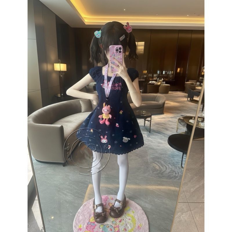 Gaun Mini Tepi Renda Gaya Prep - Lace Dress ulasan dan harga