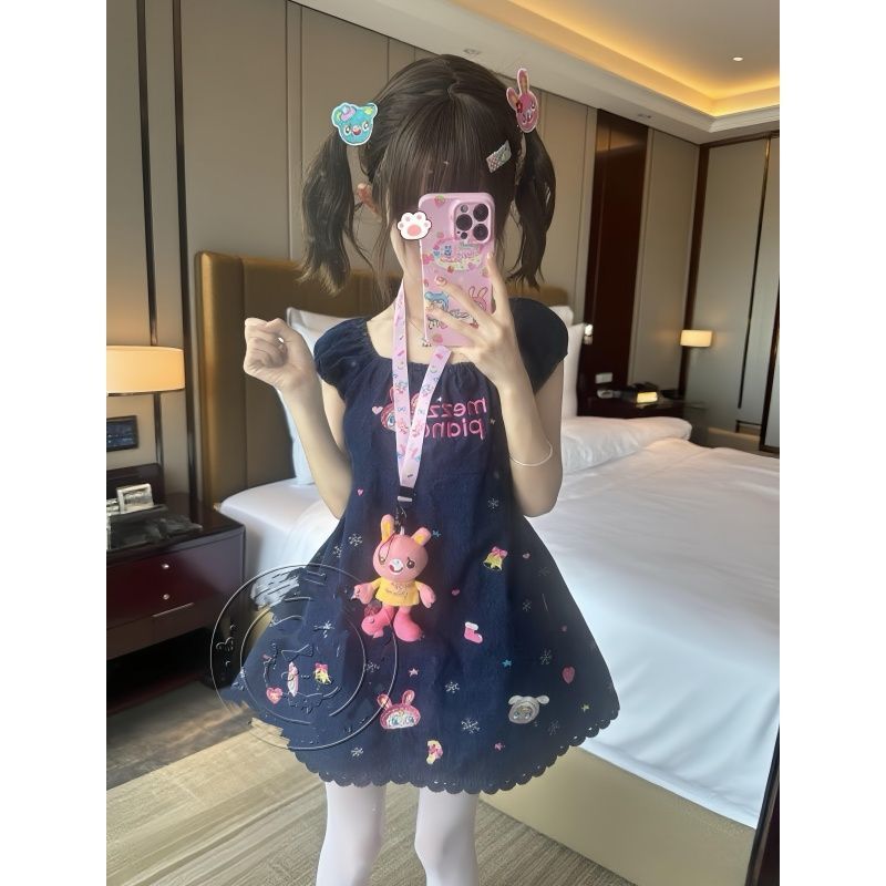 Gaun Mini Tepi Renda Gaya Prep - Lace Dress ulasan dan harga