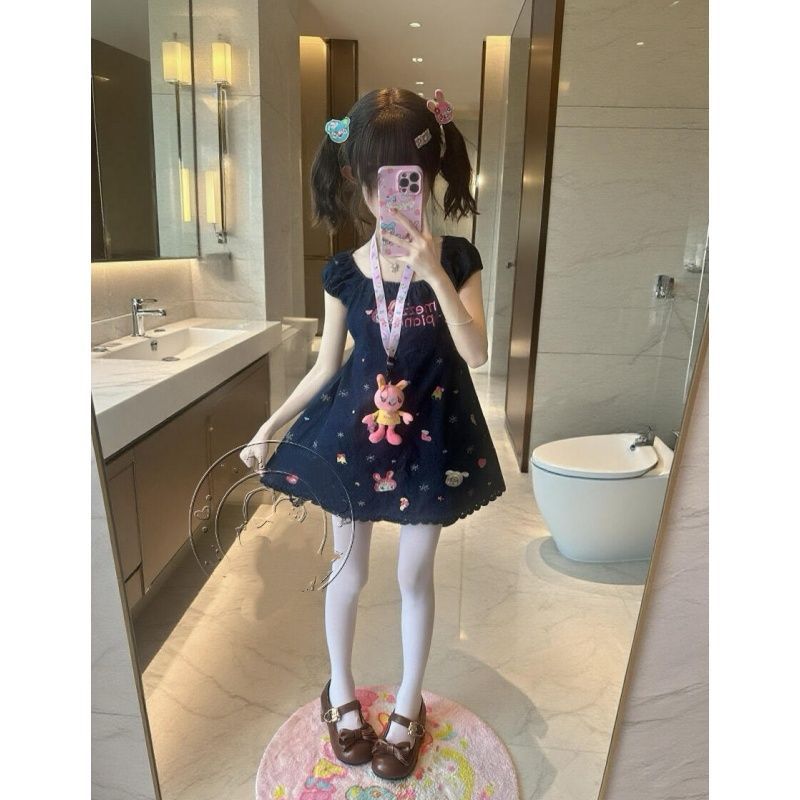 Gaun Mini Tepi Renda Gaya Prep - Lace Dress ulasan dan harga