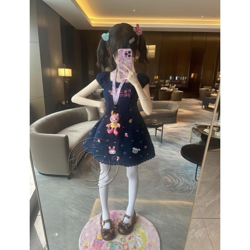 Gaun Mini Tepi Renda Gaya Prep - Lace Dress ulasan dan harga