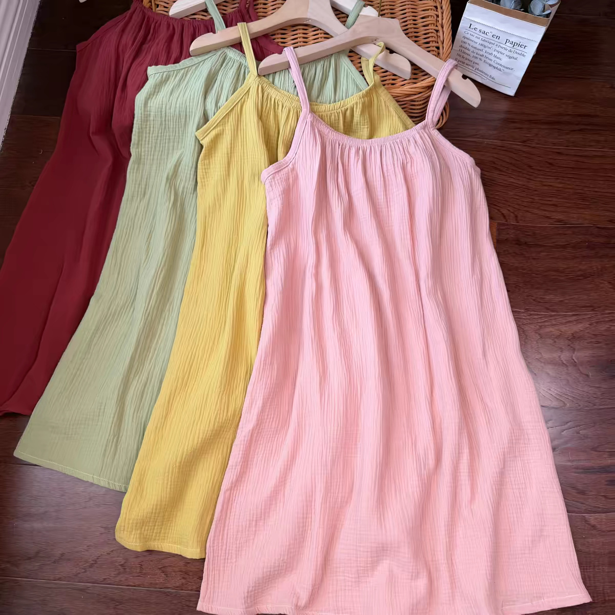 Gaun Wanita 100% Katun Gauze d - Midi Dress ulasan dan harga