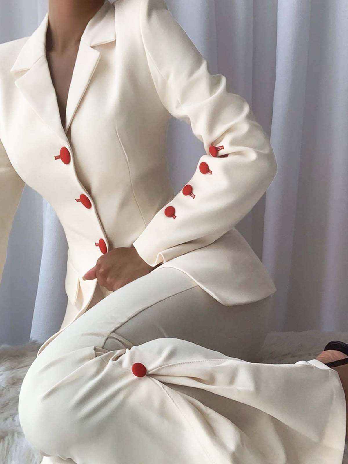 Setelan Jas Wanita Merah Putih - Women'S Red Formal Wear ulasan dan harga
